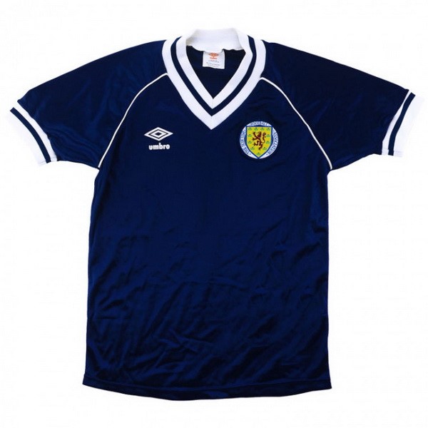 Maillot Football Écosse Domicile Retro 1982 Bleu